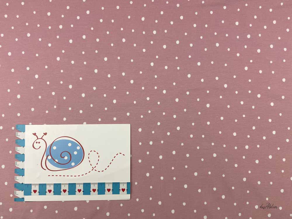 BW-Jersey  Dots, rosa/weiss