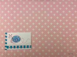 BW-Jersey Kreuzchen, rosa/weiss