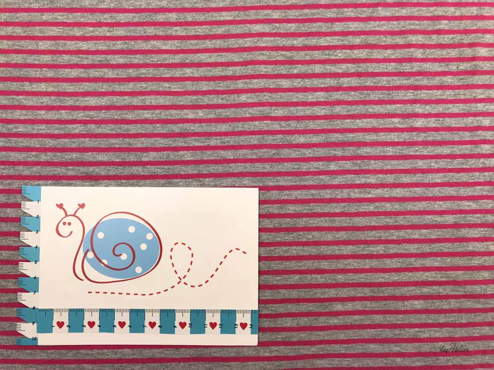 BW-Jersey Ringel, grau/pink
