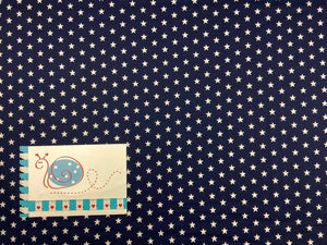 BW-Druckstoff Petit Stars‚ dkl.blau