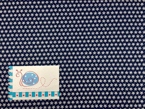 BW-Druckstoff Sterne, dkl.blau