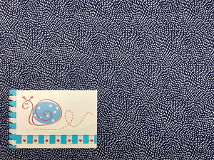 Stretchstoff BW-Satin Punkte, dkl.blau/grau