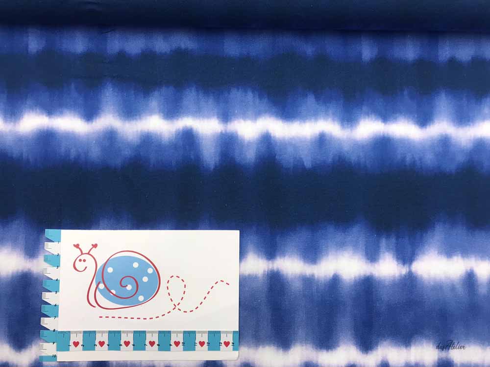French Terry Oceanstripes, blau