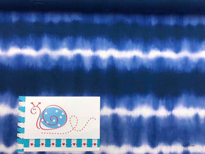 French Terry Oceanstripes, blau