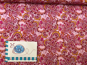 BW-Druckstoff Paisley, pink