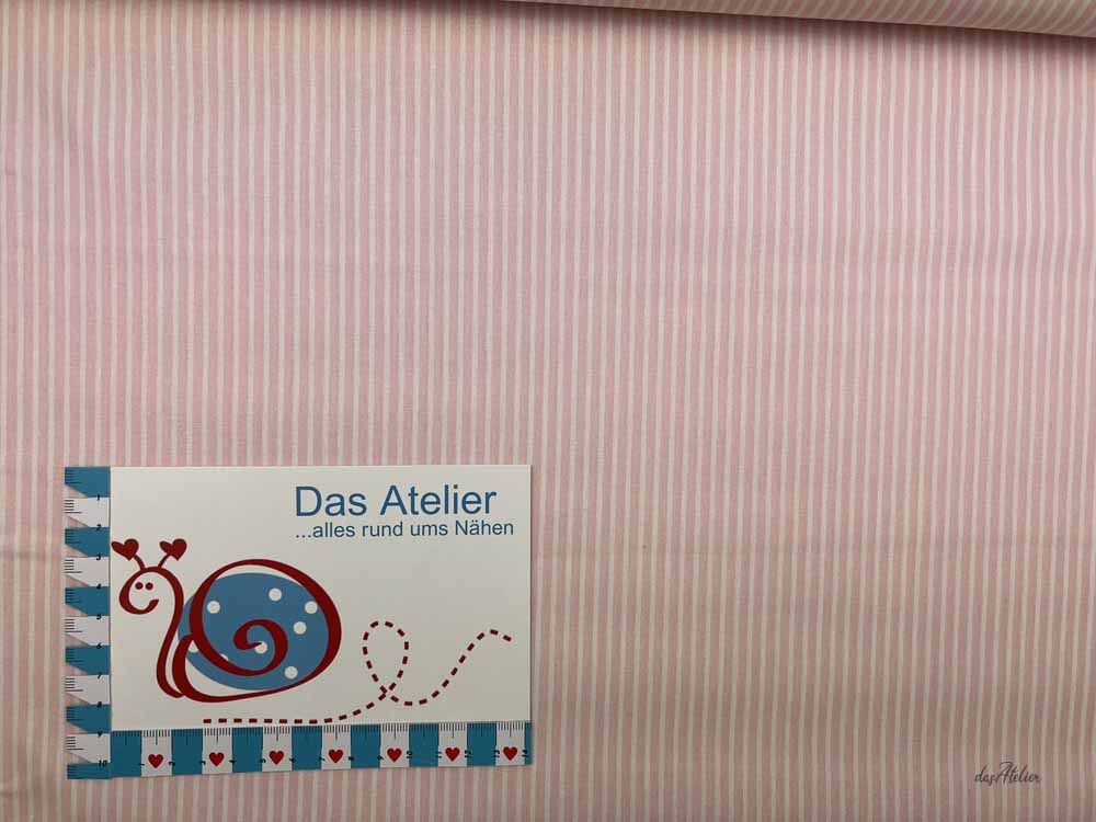 BW-Druckstoff Streifen, rosa