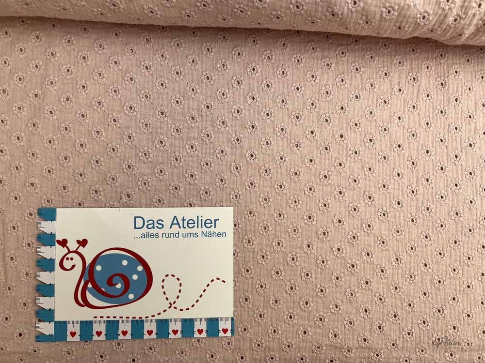 Spitze BW-Lochstickerei, rosa