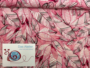 Leinen-Viskose Druck, rosa
