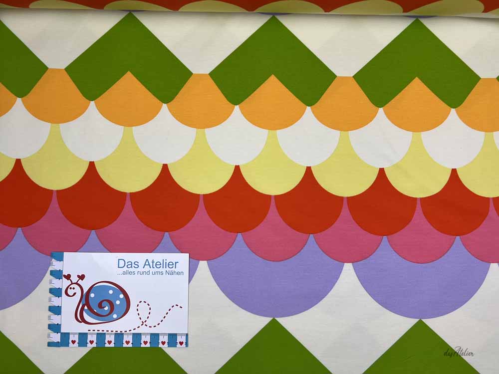French Terry geometric, bunt