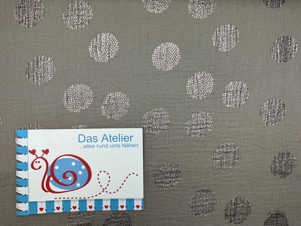 Musselin Hot foil, taupe