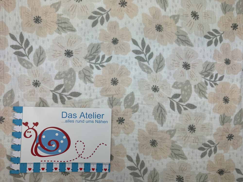 Musselin Blüten, weiss
