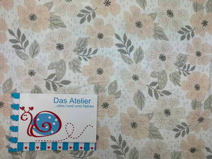Musselin Blüten, weiss