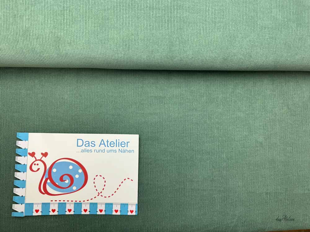 Cord Babycord gewaschen, grün