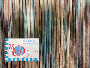 Viscose, braun/türkis