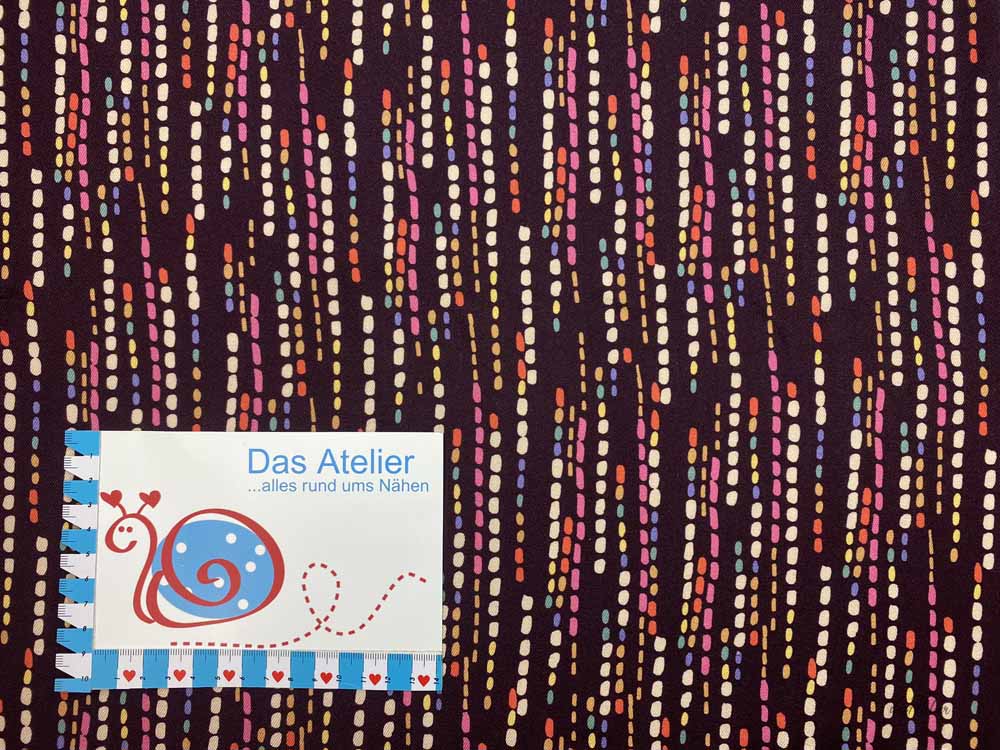 Viscose Druckstoff.braun/rosa