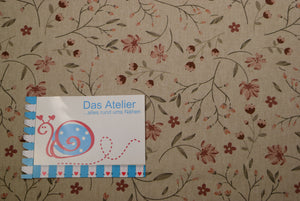 Dekostoff Blumenwiese, beige
