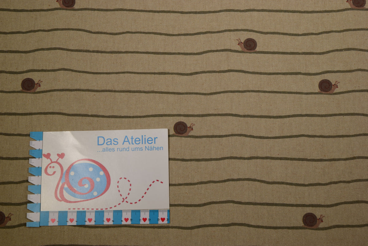 Dekostoff Schnecke, beige